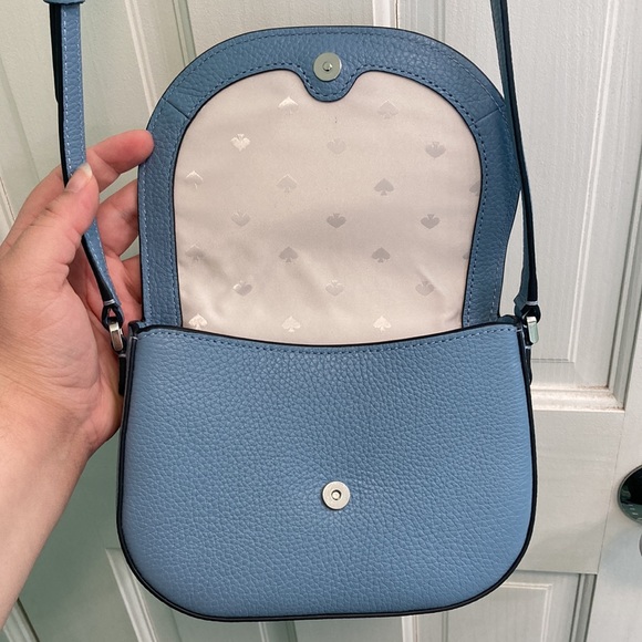 Kate Spade Leila Blue Mini Flap Crossbody Purse Bag - Picture 5 of 14